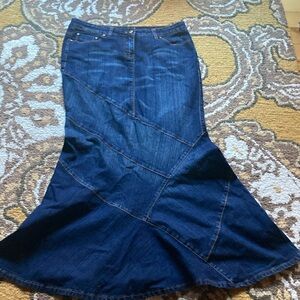 Younique Maxi Denim Jean Skirt